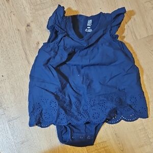 Carter's Navy Blue Eyelet Dress